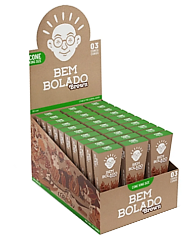 PAPEL SEDA BEM BOLADO CONE BROWN KING SIZE